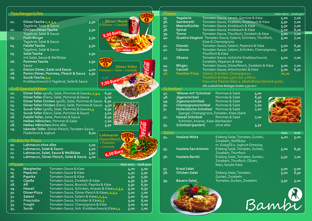 Le Karte - Bambi Döner Pizza